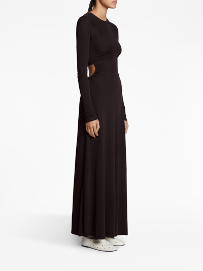 Shop Proenza Schouler White Label Open-back Jersey Maxi Dress In Black
