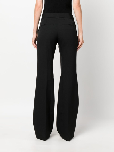 Jil Sander Mid-rise Flared Tailored Trousers In Schwarz