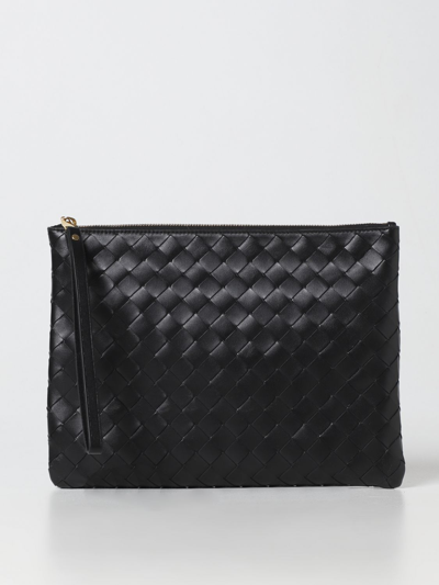 Shop Bottega Veneta Clutch In Woven Nappa In Black