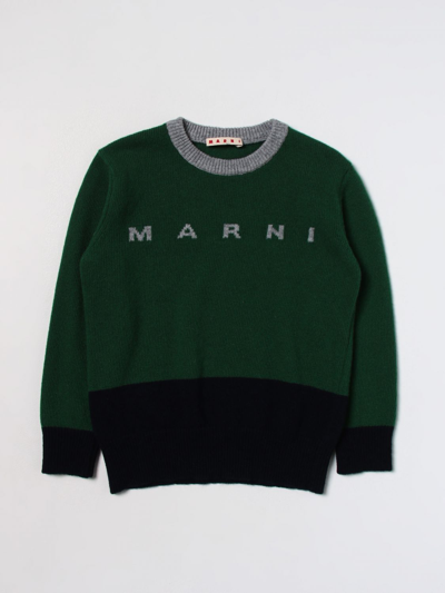 Shop Marni Sweater In Wool Blend In Green