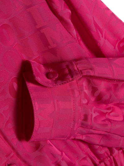 Shop Missoni Monogram-jacquard Button-up Blouse In Pink