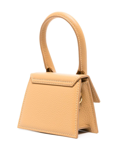 Shop Jacquemus Le Chiquito Leather Mini Bag In Neutrals