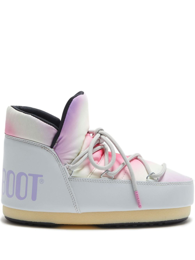 Shop Moon Boot Icon Pumps Tie-dye Boots In Grey