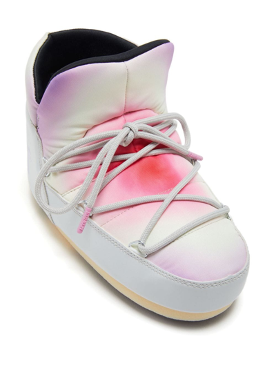 Moon Boot Icon Pumps Tie-dye Boots In Grey