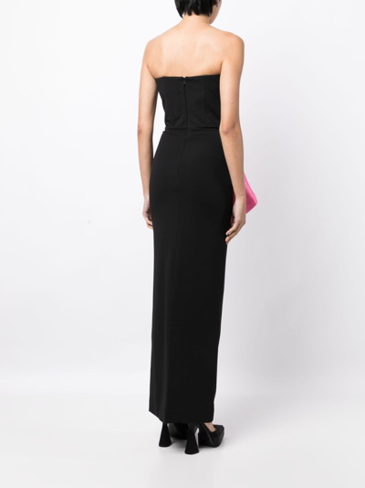 Shop Solace London Zuri Panelled Maxi Dress In Black