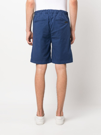 7 For All Mankind Logo-patch Bermuda Shorts In Blue