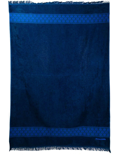 Shop Jacob Cohen Logo-embroidered Cotton Towel In Blue