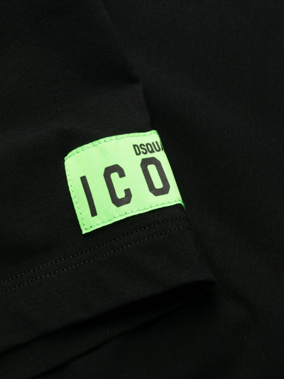 Shop Dsquared2 Logo-patch Cotton T-shirt In Black