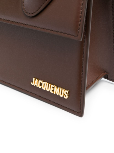Shop Jacquemus Le Grand Chiquito Leather Crossbody Bag In Brown