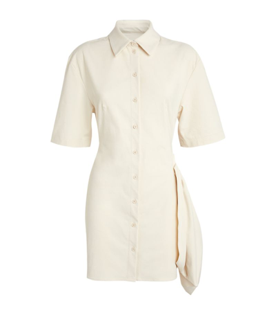 Shop Jacquemus La Camisa Mini Dress In Ivory