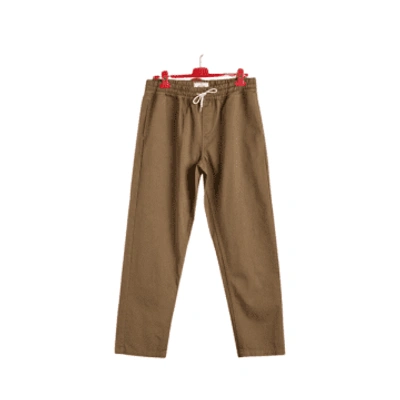 Shop Portuguese Flannel Nolte Trousers In Olive In Green