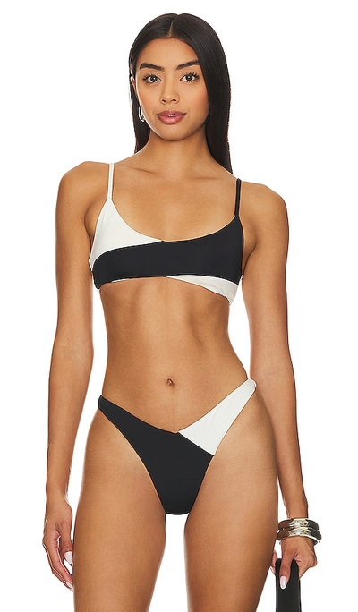 Shop L*space High Tide Bikini Top In Cream & Black