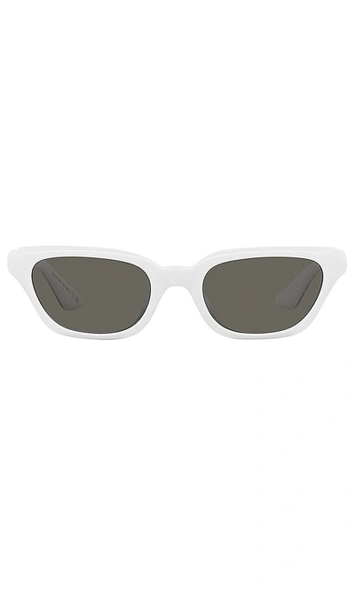 Shop Oliver Peoples X Khaite 1983c Sunglasses In White