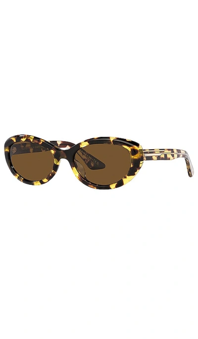 Shop Oliver Peoples X Khaite 1969c Sunglasses In Vintage Tortoise