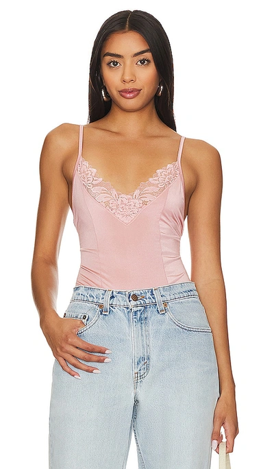 Shop Free People X Intimately Fp Wild Bunch Bodysuit In Silver Pink