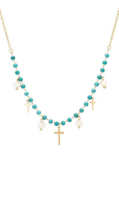 Shop Petit Moments Farrah Necklace In Blue