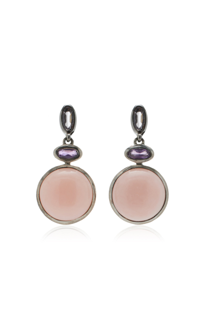 Shop Nak Armstrong Flask Sterling Silver Multi-stone Earrings In Pink