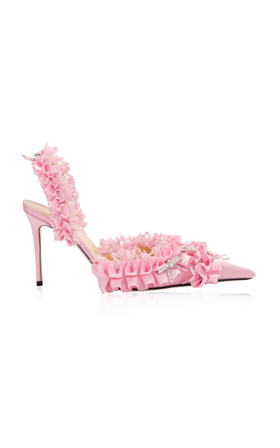 Shop Mach & Mach Beauty Of Antoinette Slingback Pumps In Pink