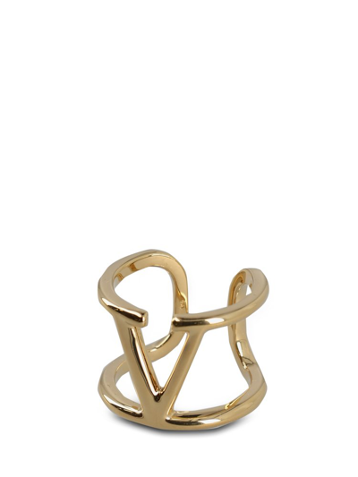 Shop Valentino Vlogo Signature Ring In Gold