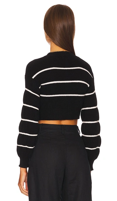 Superdown Sophia Stripe Sweater In Black