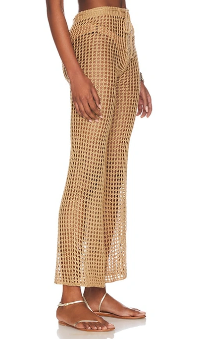 Superdown Elektra Crochet Pant In Nude