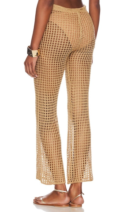 Superdown Elektra Crochet Pant In Nude