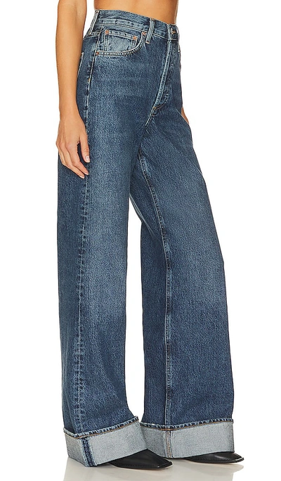 Agolde Dame High Rise Wide Leg In Blue
