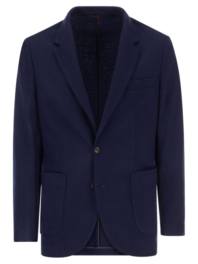 Shop Brunello Cucinelli Single Breasted Tailored Blazer In Blue