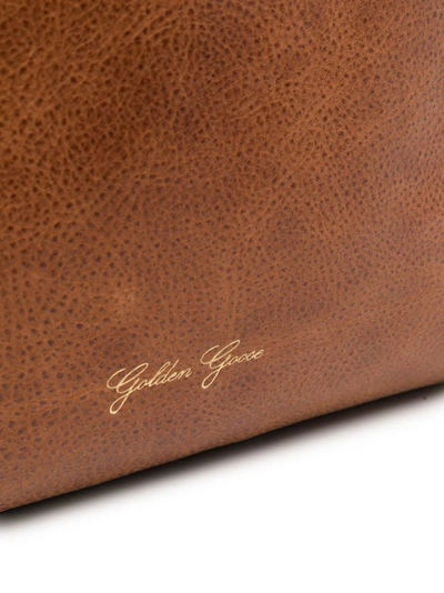 Shop Golden Goose Brown Leather Tote Bag