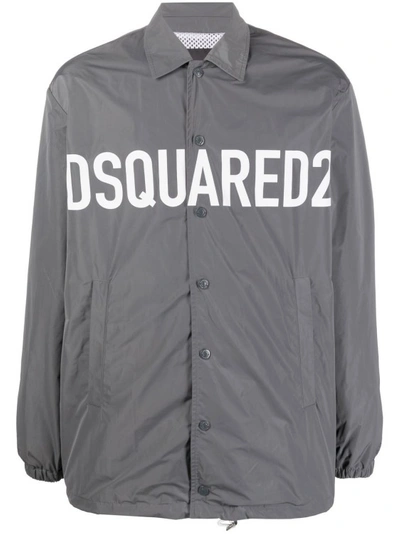 Shop Dsquared2 Grey Cotton Jacket