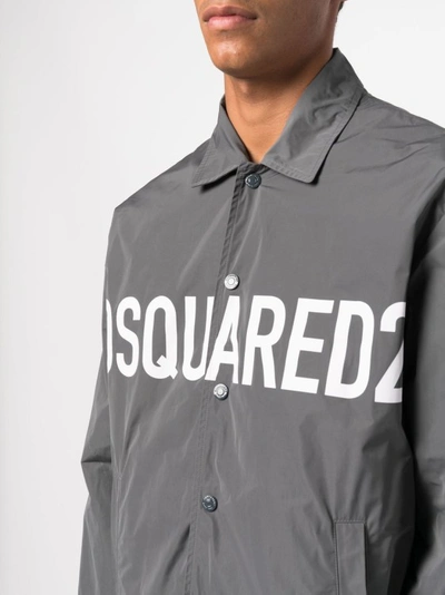 Shop Dsquared2 Grey Cotton Jacket