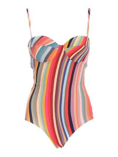Shop Paul Smith Multicolor Technical Fabric Swimsuit