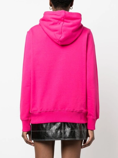 Shop Versace Jeans Couture Pink Cotton Hoodie