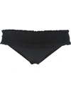 Tory Burch Smocked Costa Hipster Swim Bikini Bottom In Black