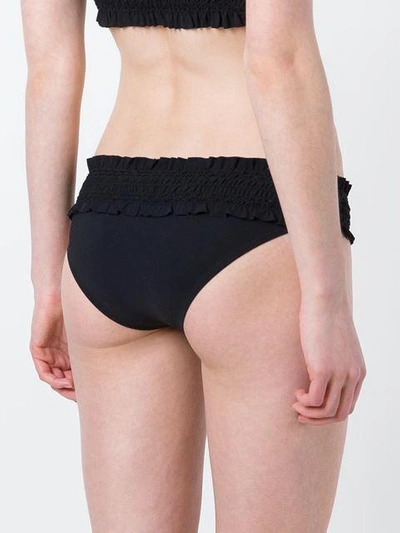 Shop Tory Burch 'smocked Hipster' Bikini Bottom In Black