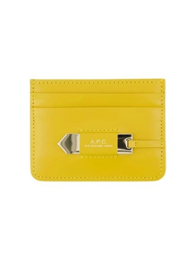 Shop Apc Charlotte Cardholder - Leather - Yellow