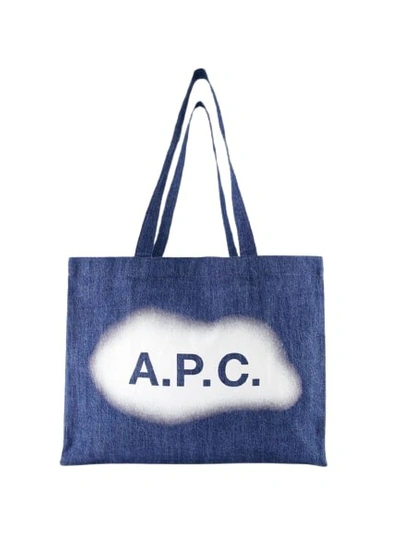 Shop Apc Diane Tote Bag - Cotton - Blue