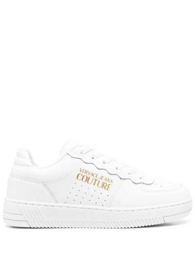 Shop Versace Jeans Couture White Lace-up Sneakers