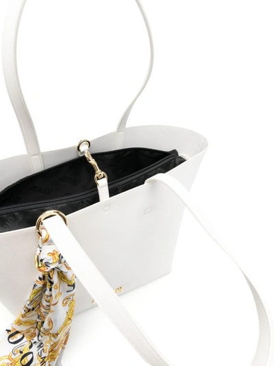 Shop Versace Jeans Couture White Stunning Tote Bag