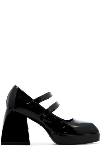 Shop Nodaleto Bulla Babies Square Toe Platform Pumps In Black