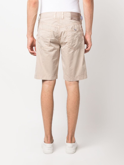 Jacob Cohen Logo-patch Bermuda Shorts In Neutrals