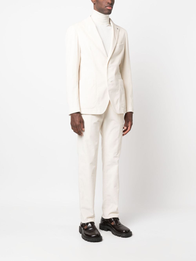 Shop Tagliatore Two-piece Single-breasted Suit In Neutrals