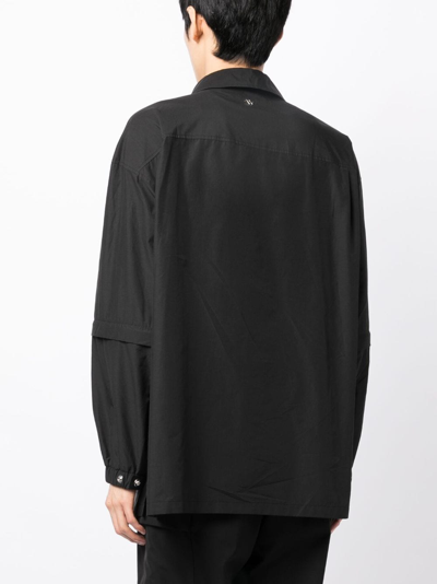 Shop Zzero By Songzio Detachable-sleeve Bomber Jacket In Black
