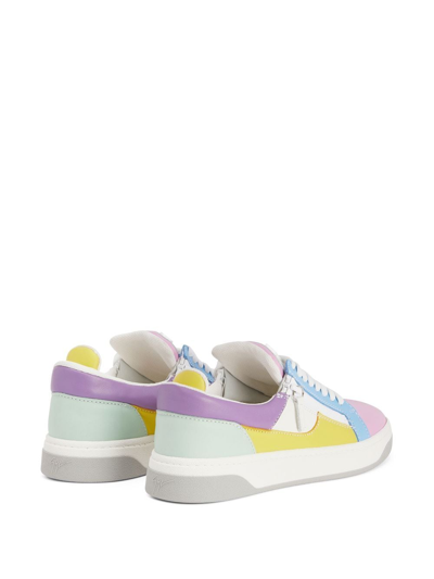 Shop Giuseppe Zanotti Gz94 Colour-block Sneakers In White