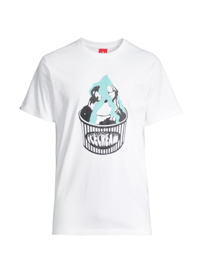 Shop Icecream Men's Cup Graphic T-shirt In White