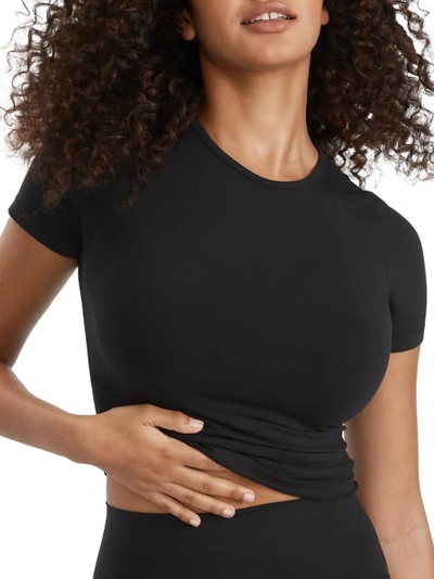 Shop Bare The Smoothing Seamless T-shirt In Black