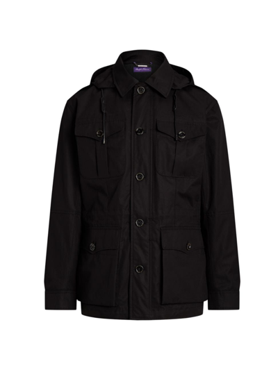 Shop Ralph Lauren Purple Label Men's Hooded Jacket In Polo Black