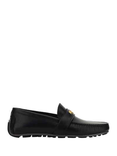 Shop Moschino Loafers In Nero