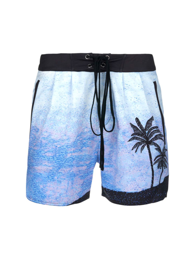 Shop Ser.o.ya Men's Bree Shorts In Sunrise Palm