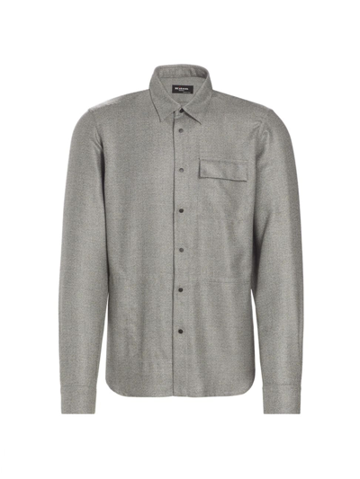 Shop Kiton Men's Buba Cashmere-blend Shirt In Medium Grey